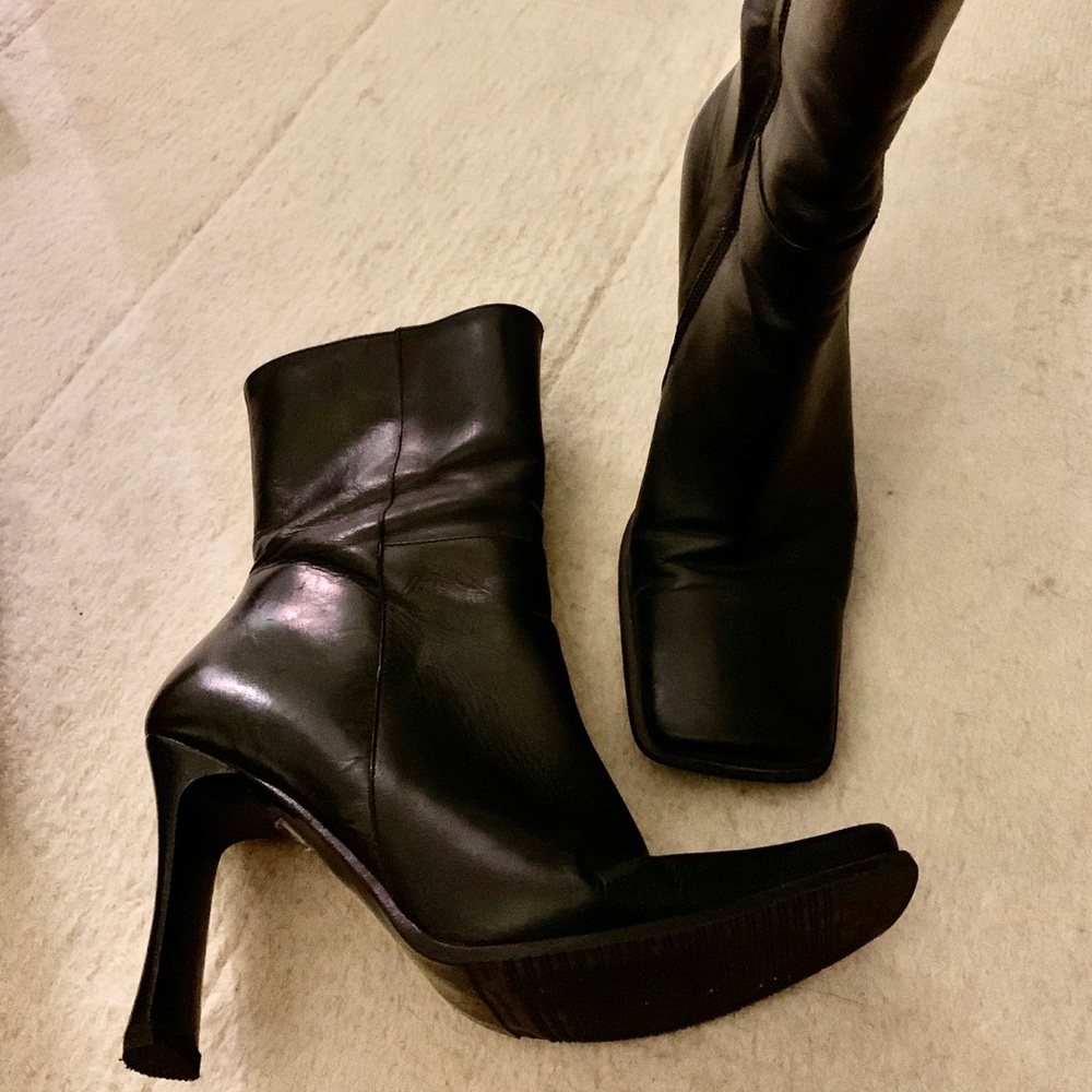 Leather booties